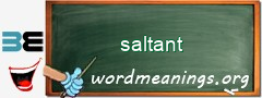WordMeaning blackboard for saltant